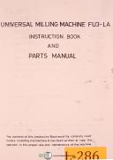 Lagun-FU3-LA-FUE1600-Lagun FU1600, FU3-LA Milling Machine Instructions and Parts Manual-FU1600-01